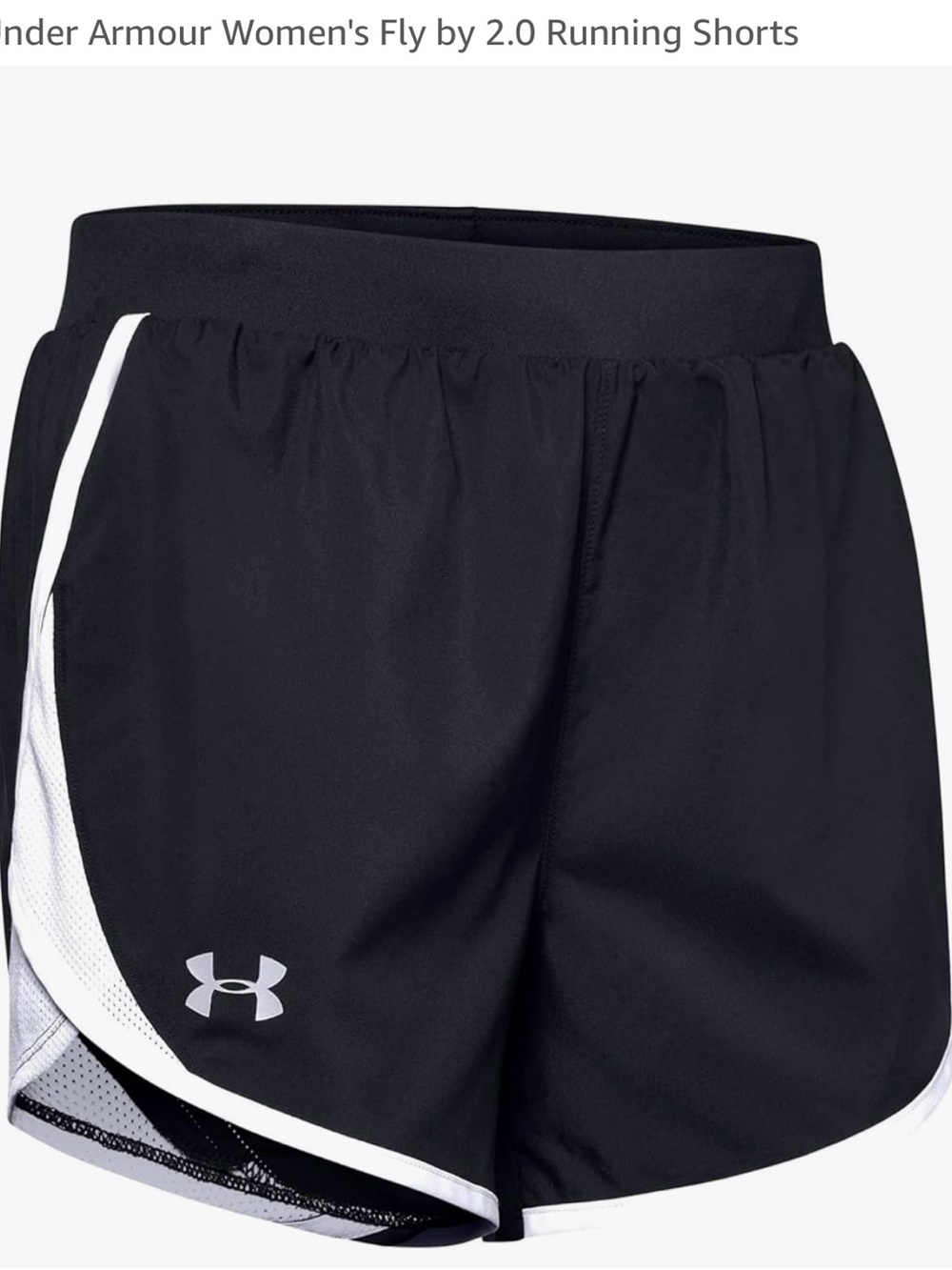 Under Armour Women's Black Shorts with White Trim